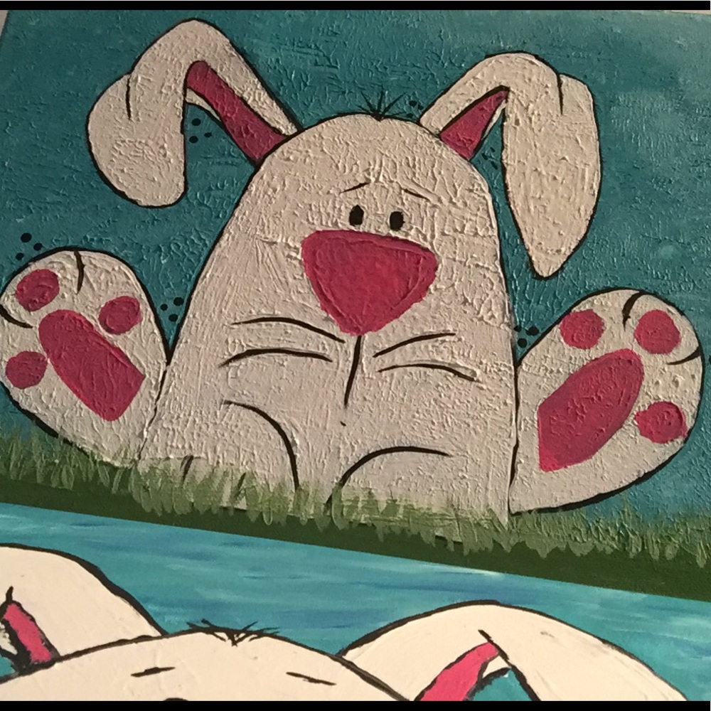 Easter bunny on canvas!